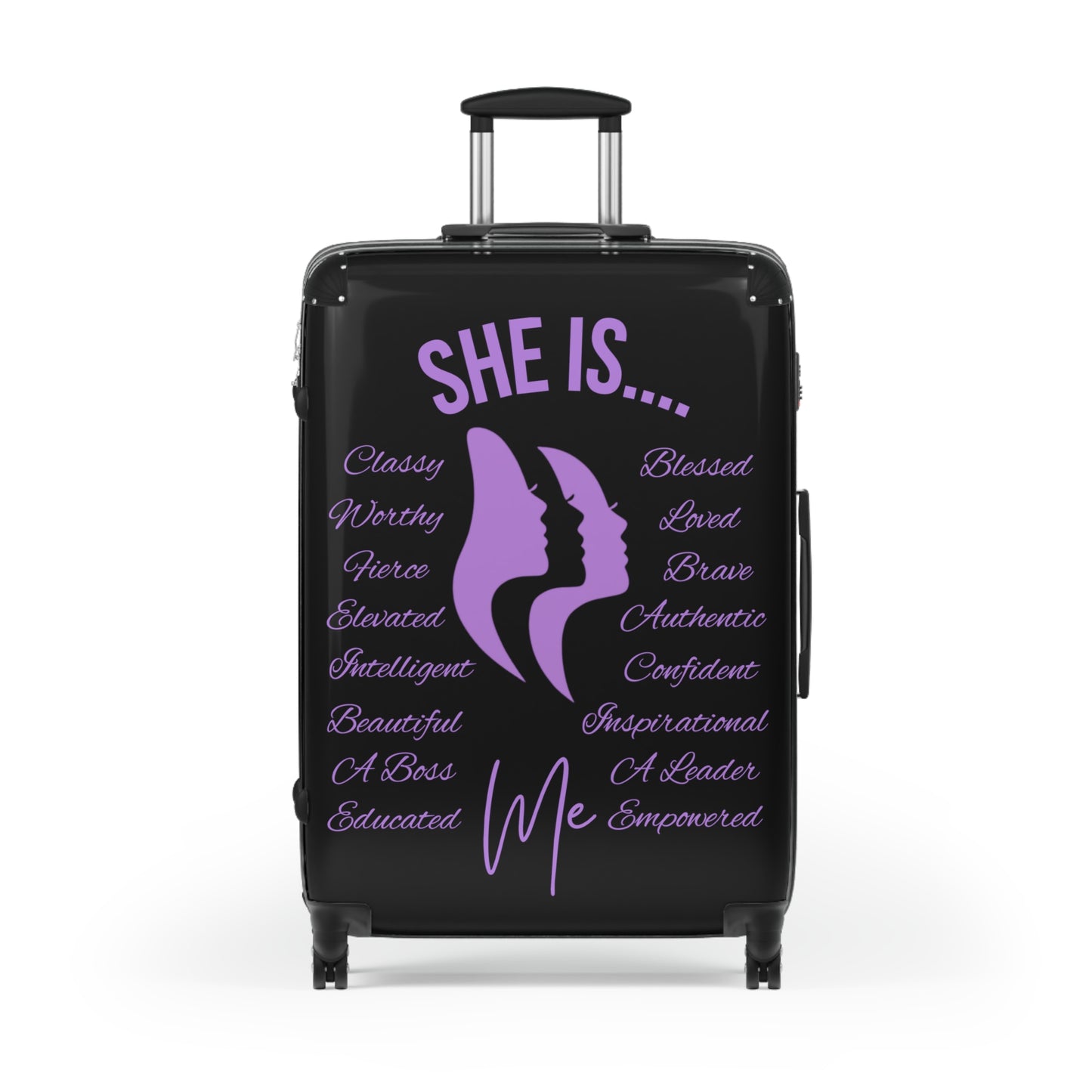 She Is...Travel Luggage Purple