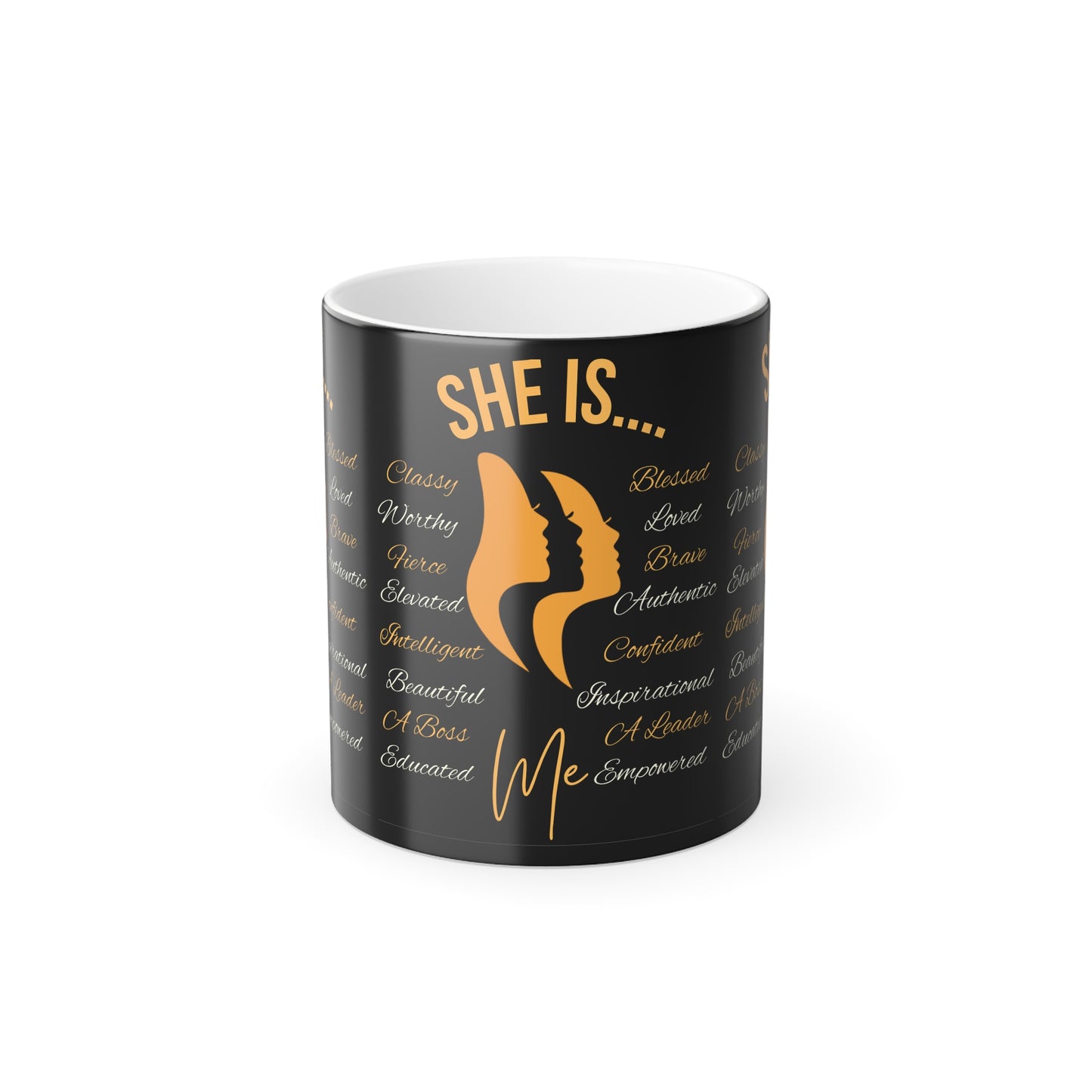 She Is...Morphing Mug, 11oz Apricot and Cream