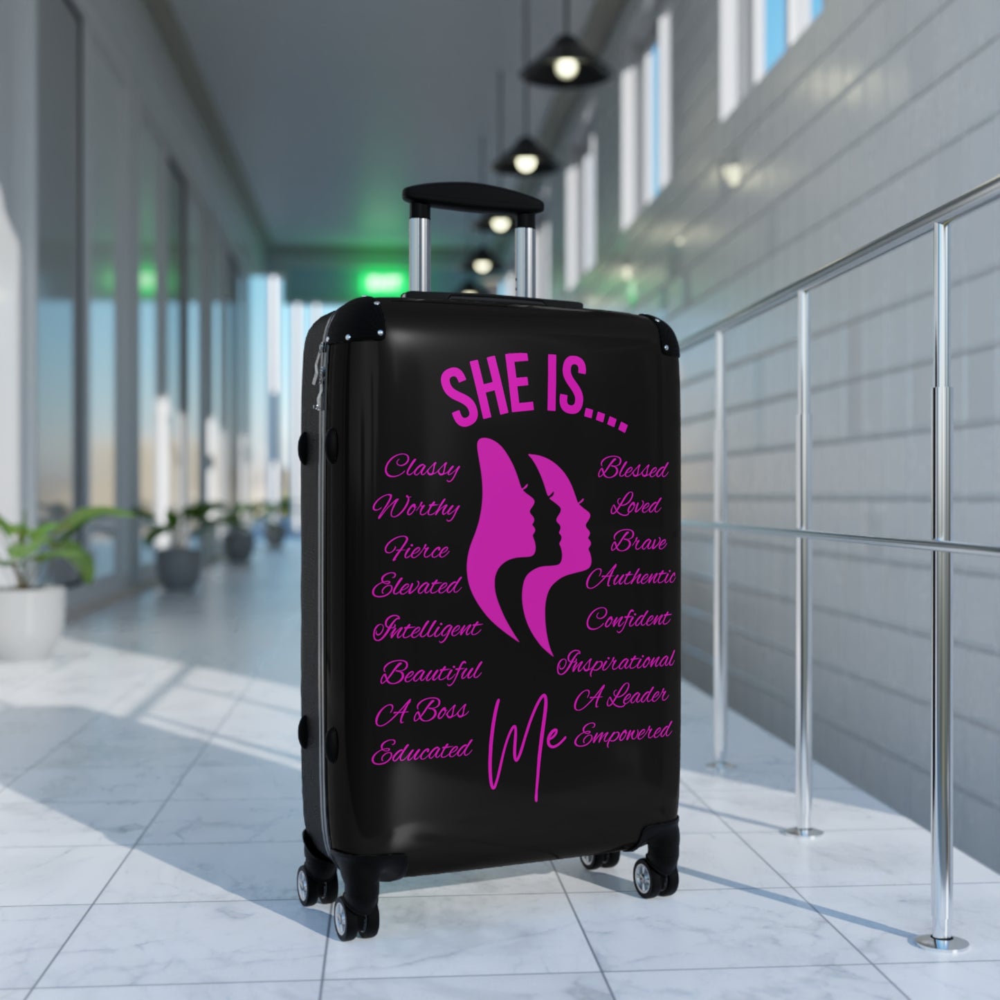 She Is...Travel Luggage Fuchsia