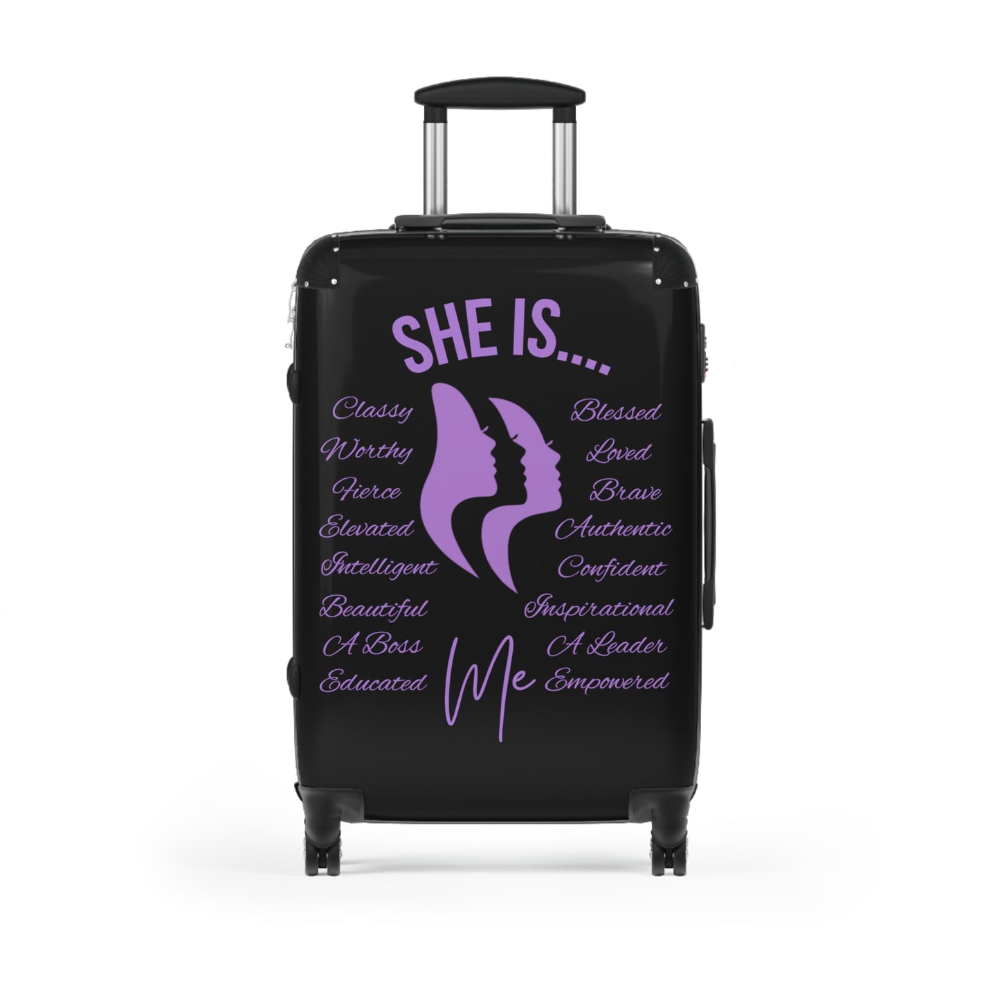 She Is...Travel Luggage Purple