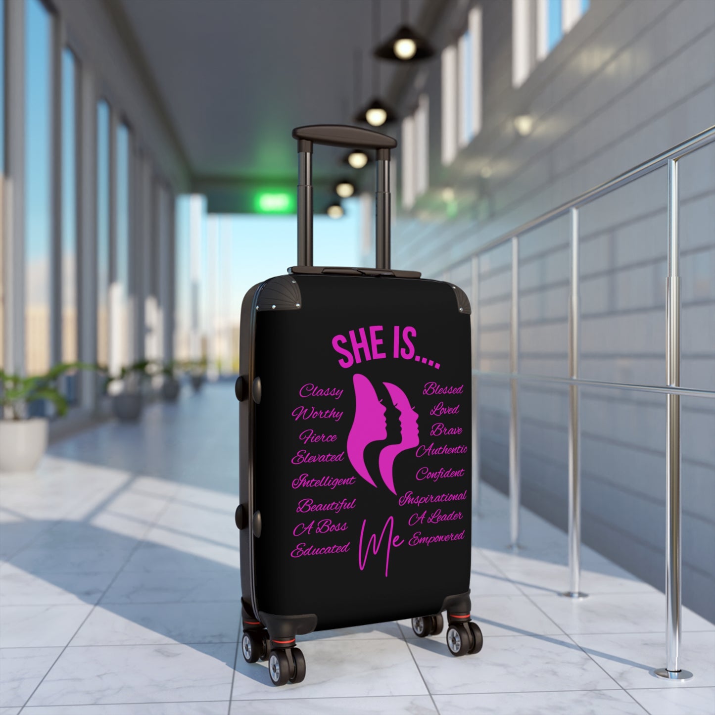 She Is...Travel Luggage Fuchsia