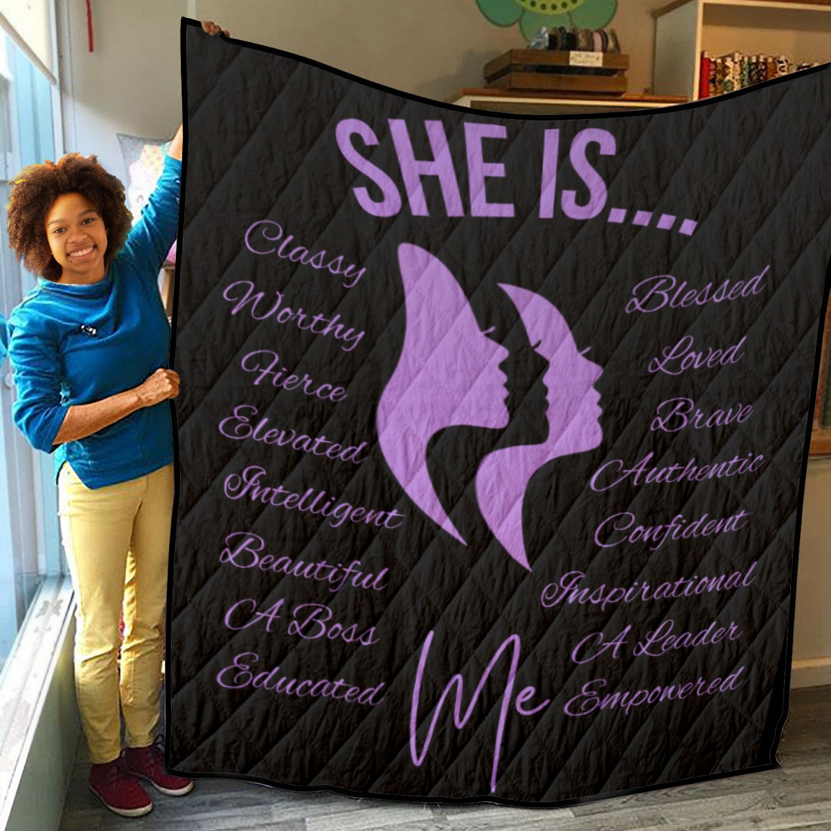 She Is...Lightweight & Breathable Quilt With Edge-wrapping Strips