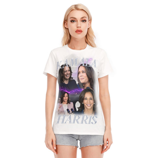 Kamala All-Over Print Women's Round Neck T-Shirt | 190GSM Cotton