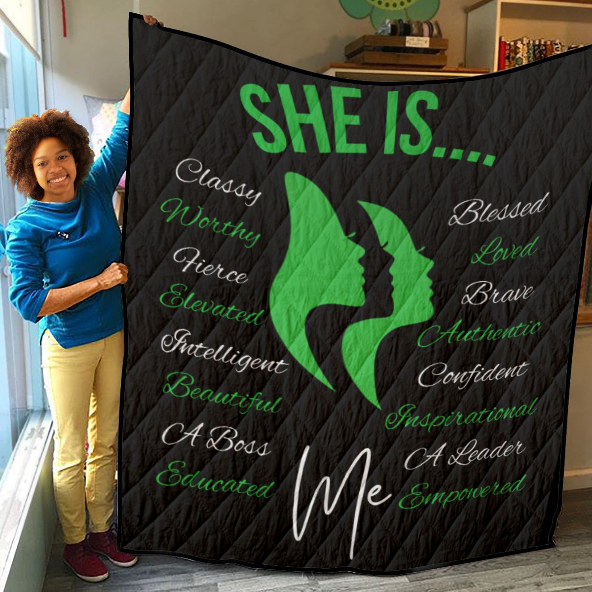 She Is...Lightweight & Breathable Quilt With Edge-wrapping Strips