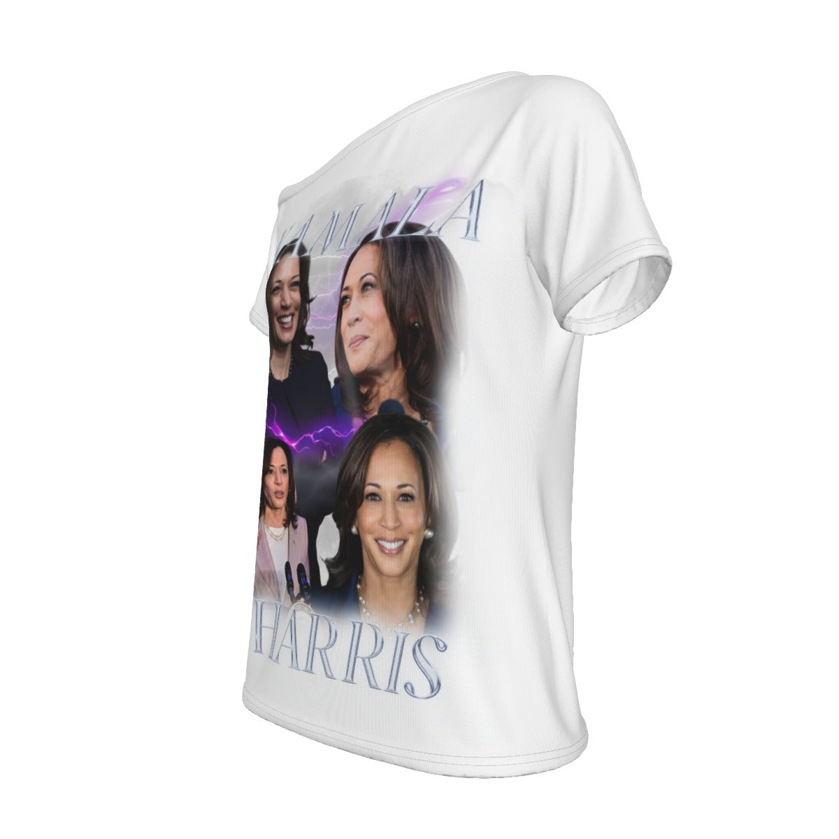 Kamala All-Over Print Women's Off-Shoulder T-shirt