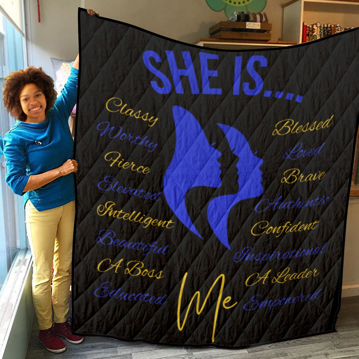 She Is...Lightweight & Breathable Quilt With Edge-wrapping Strips