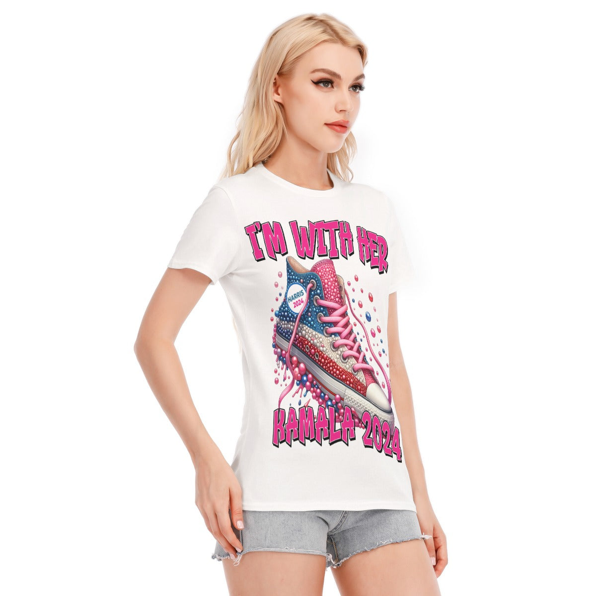 Kamala All-Over Print Women's Round Neck T-Shirt | 190GSM Cotton