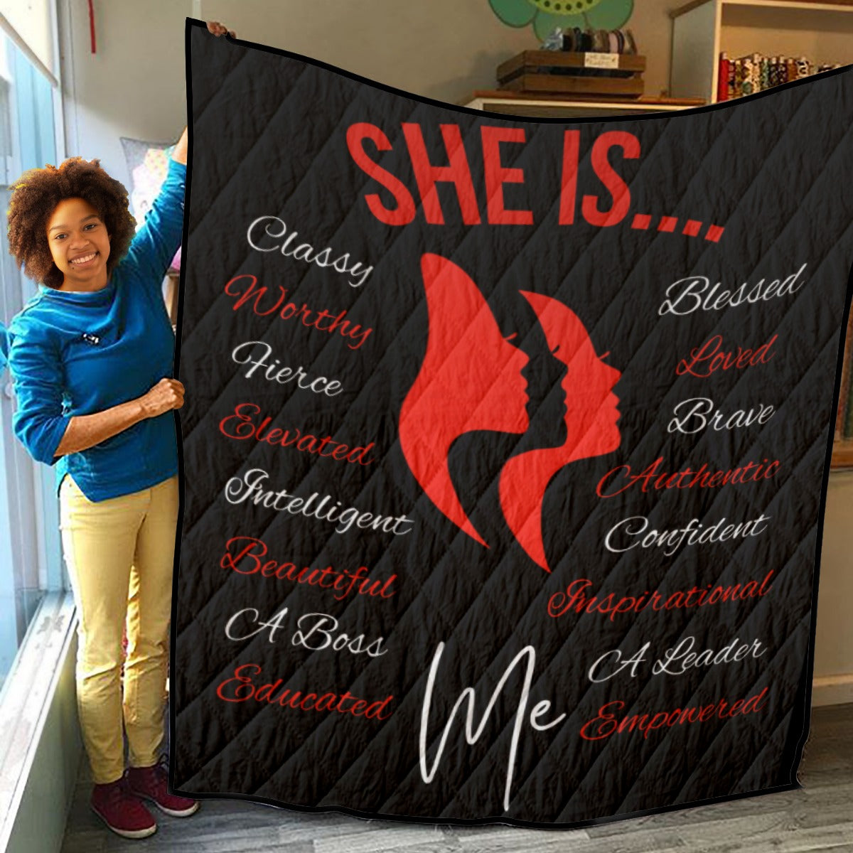 She Is...Lightweight & Breathable Quilt With Edge-wrapping Strips