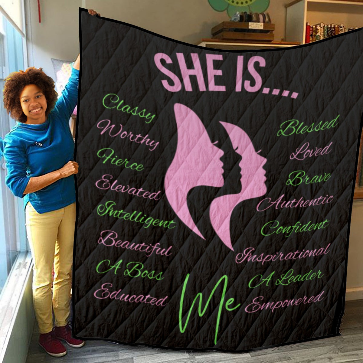 She Is...Lightweight & Breathable Quilt With Edge-wrapping Strips