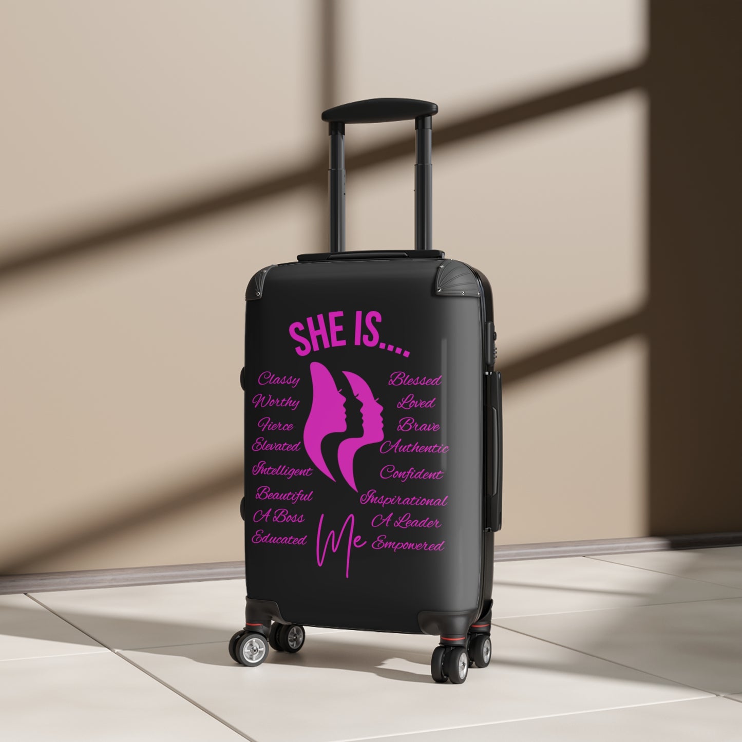 She Is...Travel Luggage Fuchsia