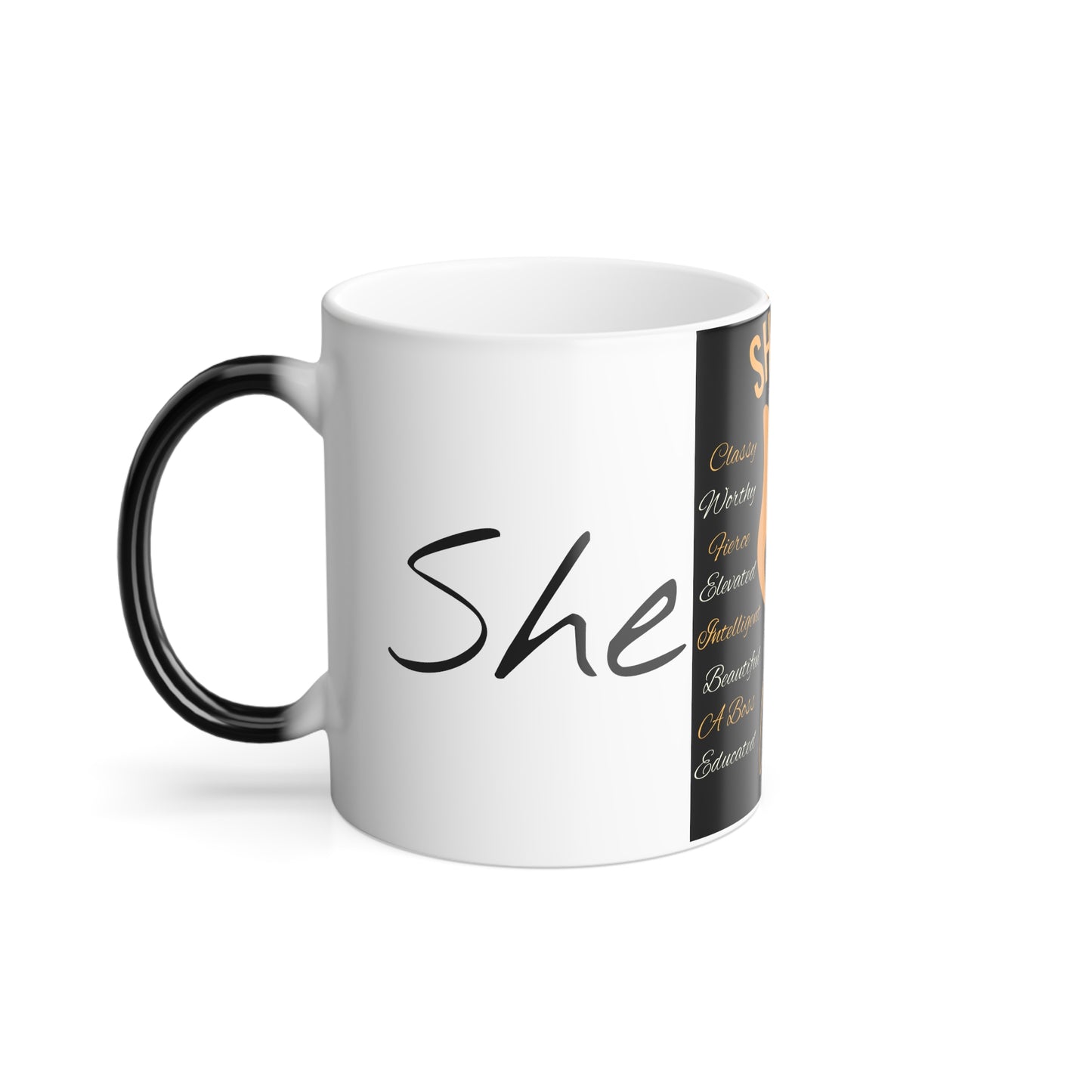 She Is...Morphing Mug, 11oz Apricot & Cream Centered