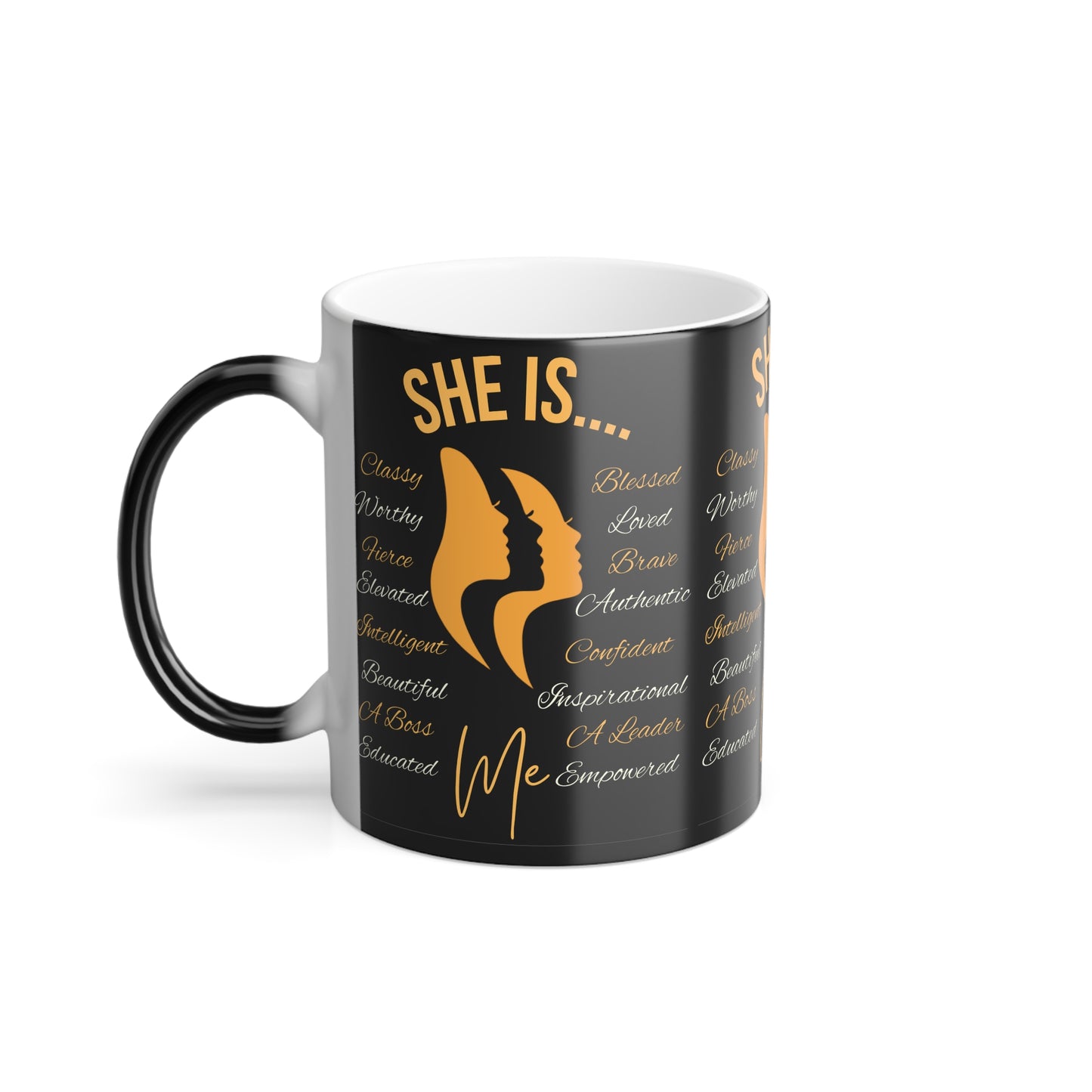 She Is...Morphing Mug, 11oz Apricot and Cream