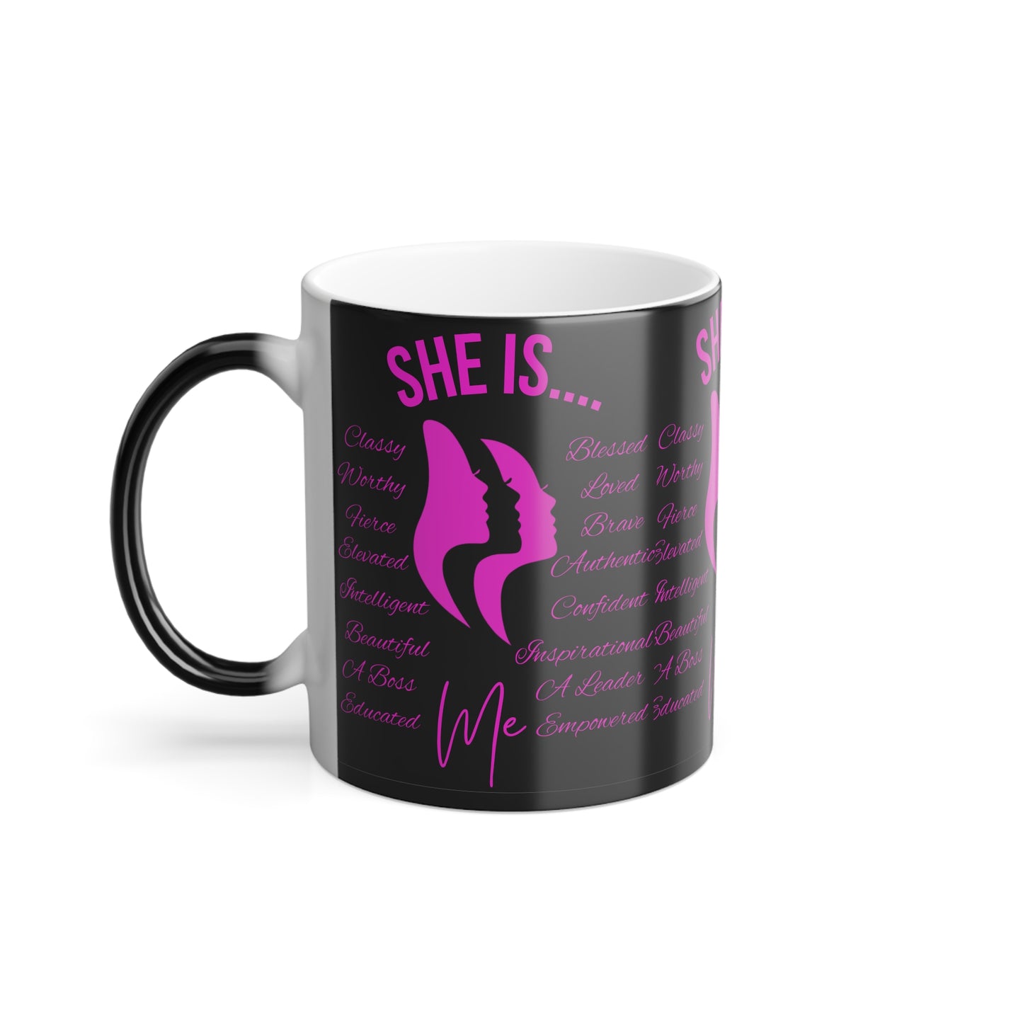 She Is...Morphing Mug, 11oz Fuchsia